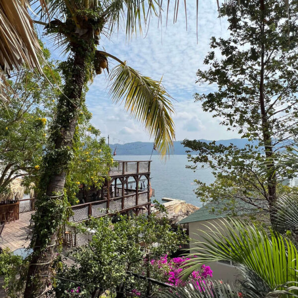 View of Lake Coatepeque from Captain Morgan Hostel.