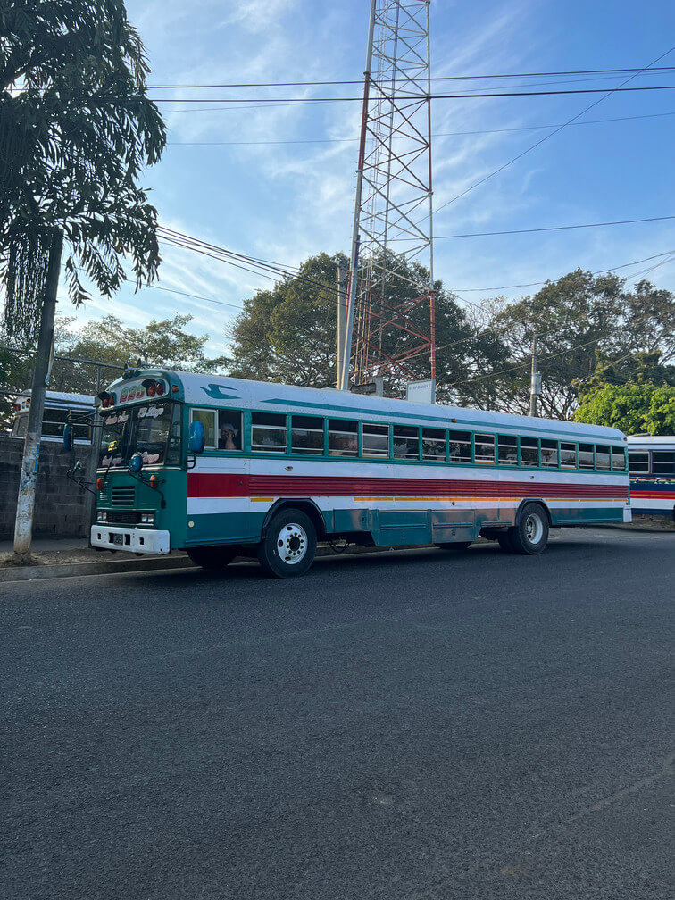 Chicken bus in Antigua, Guatemala