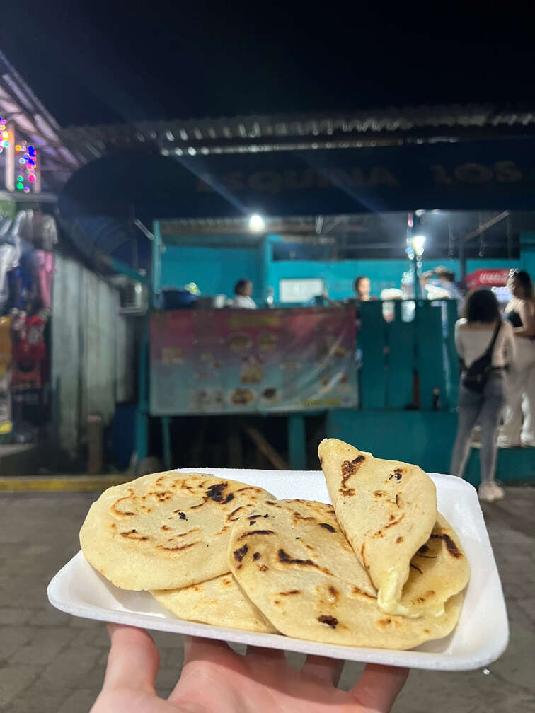 Pupusas in El Salvador.