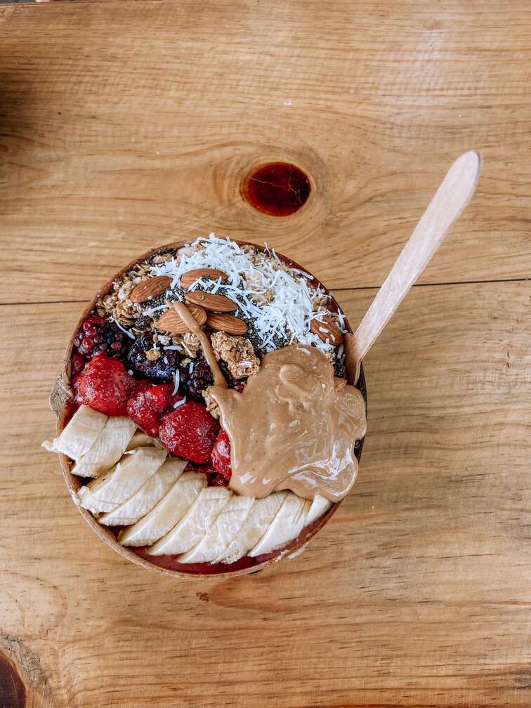 Acai bowl in Cafecito del Mar, El Paredon.