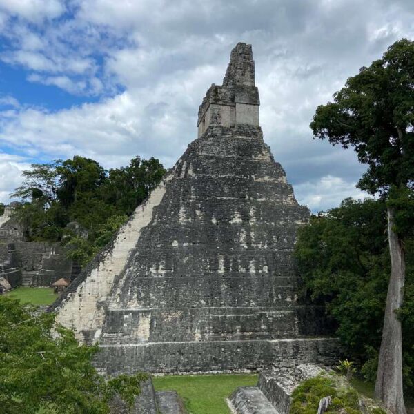 Side view of the main building in Tikal.