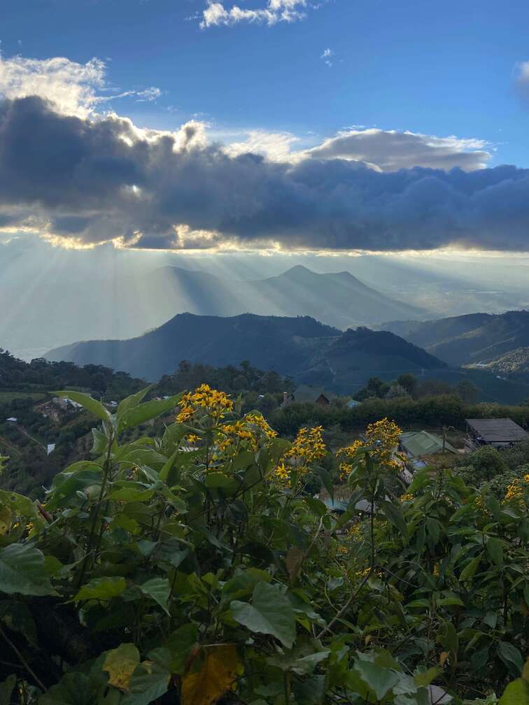 View of the mountains surrounding Antigua.