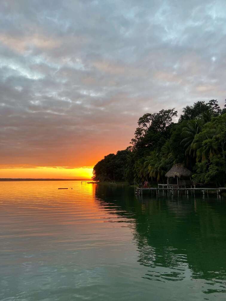 Sunset in Lake Peten.