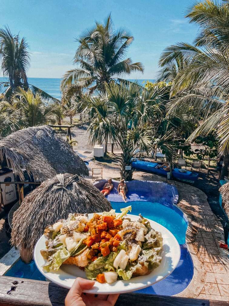 Breakfast at The Driftwood Surfer in El Paredon.