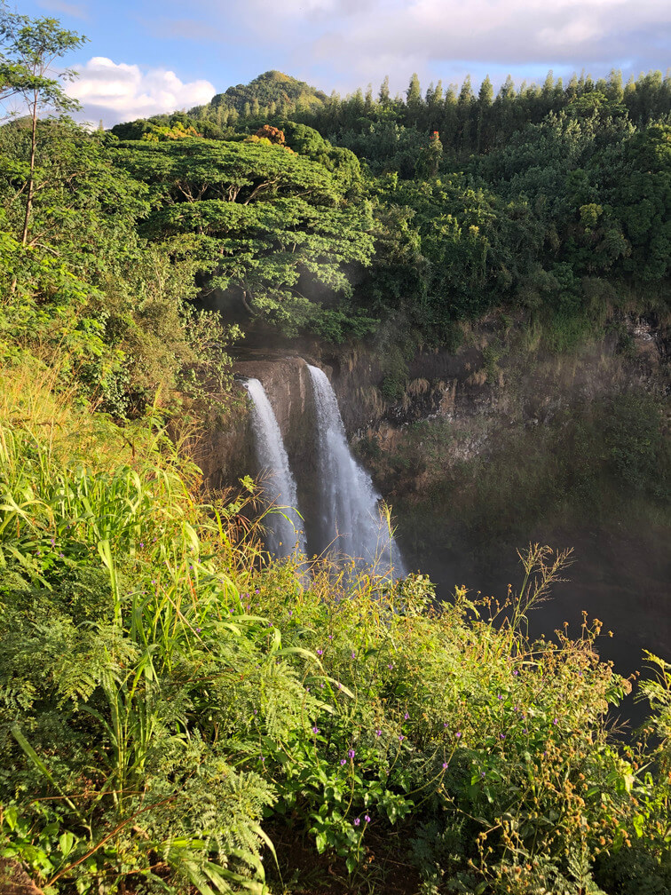 Wailua falls in Kauai.