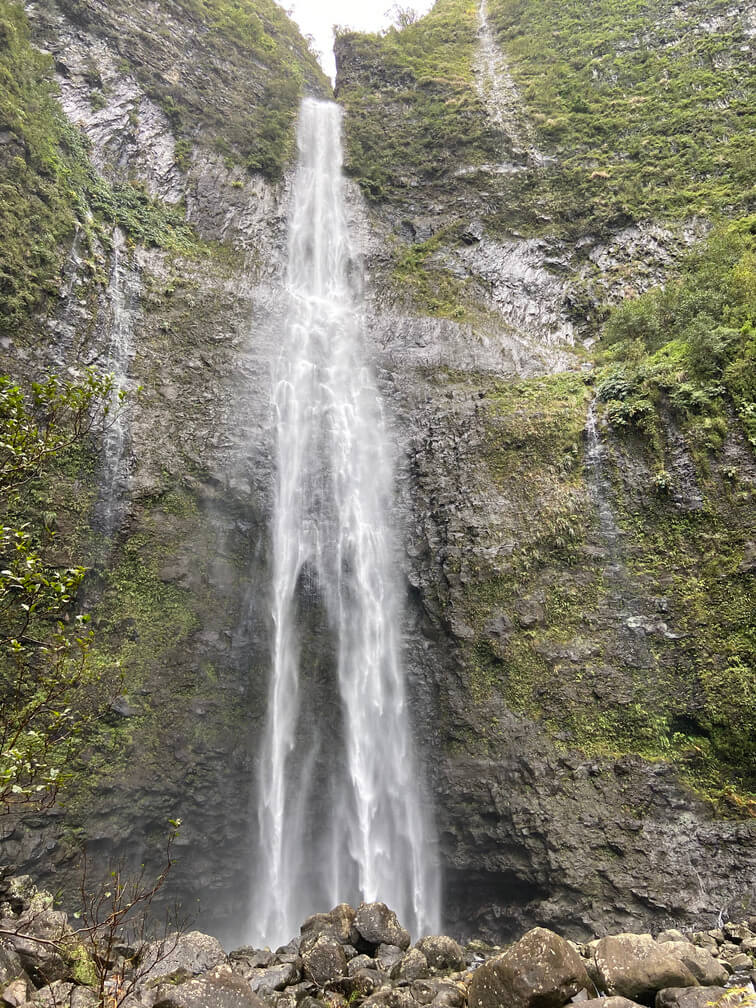 Hanakapi Falls in the Kalalau trail, Kauai.