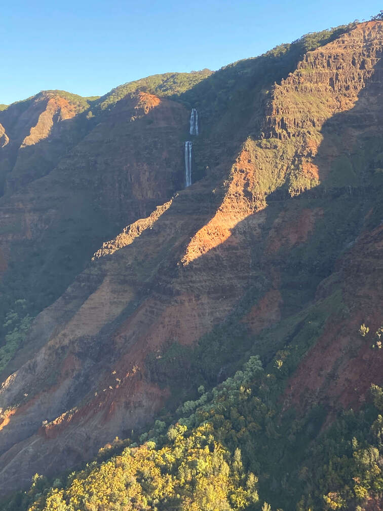 Waterfall in the Waimea Canyon, Kauai.